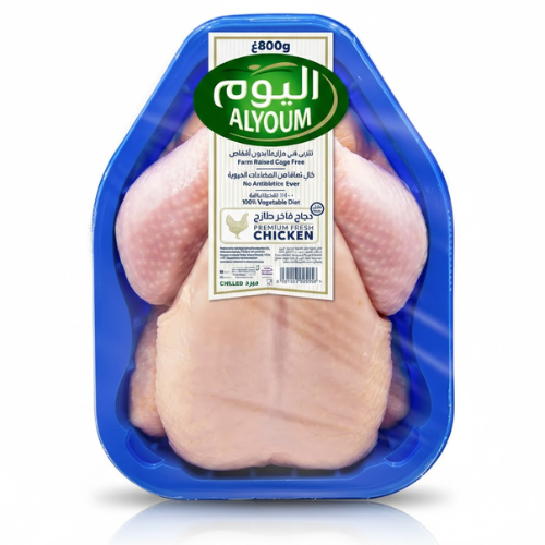 اليوم دجاج كامل طازج فاخر 800 جم