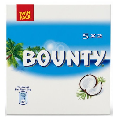 ع/ 5 حبة شوكولاتة باونتي 2 حبة *50 جرام