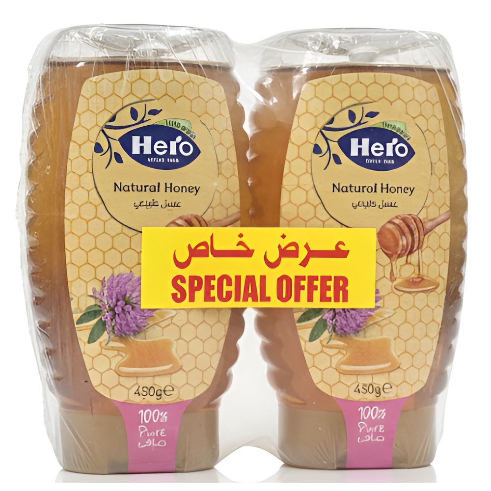 عسل نحل هيرو طبيعي 2*450 جم