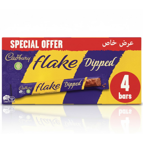 كادبوري فليك شوكولاتة مغموسة عبوة اقتصادية 4 × 28 جم