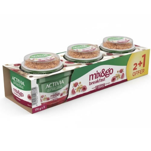 اكتيفيا ميكس اند جو زبادي 170 جم 2+1 شيا توت العليق