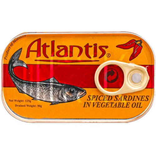 سردين حار مغربي 125غ اطلنتس