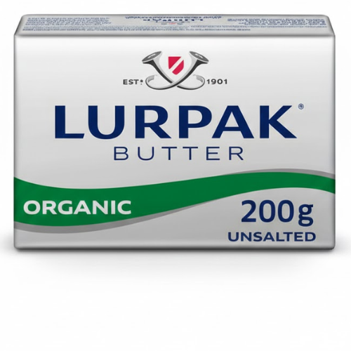 قطع زبدة أورجانيك غير مملحة لورباك 200 جم