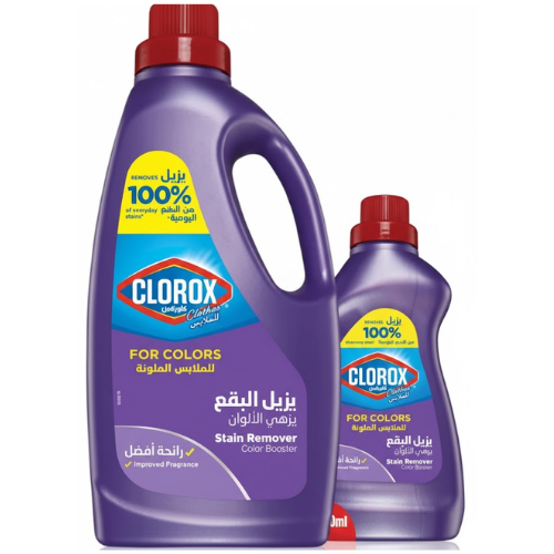 مزيل بقع الملابس للملابس الملونة من كلوركس، 1.8 لتر + 500 مل