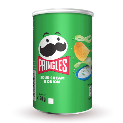 برينجلز بطعم الكريمة الحامضة والبصل 70 جم