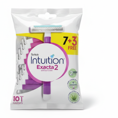 شيك 2 شفرة حلاقة اكزاكتا نساء بشرة حساسة 7+3 مجاني