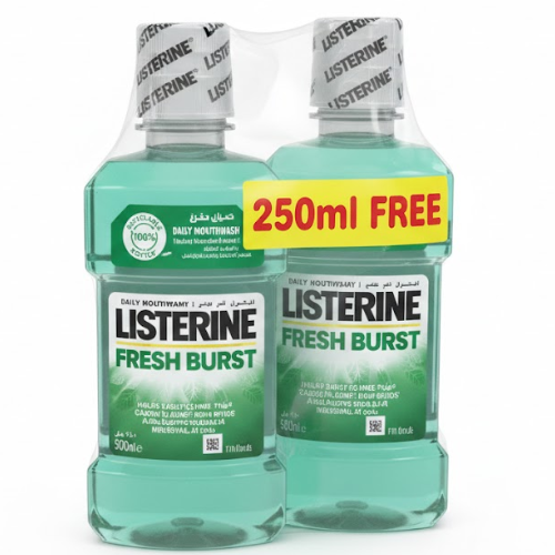 ع/ مضمضة ليسترين نفس منعش 500 مل + 250 مل