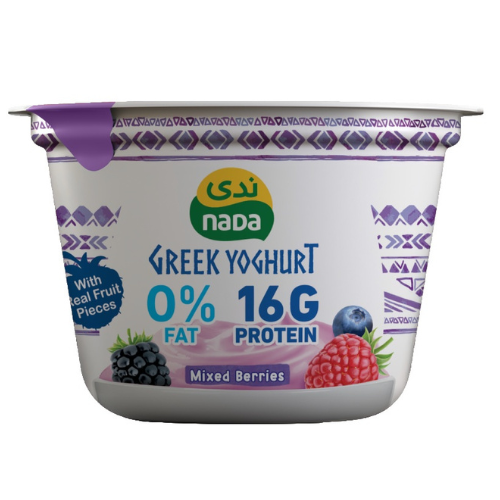 ندى زبادي يوناني خالي الدسم بالتوت المشكل 160 جم