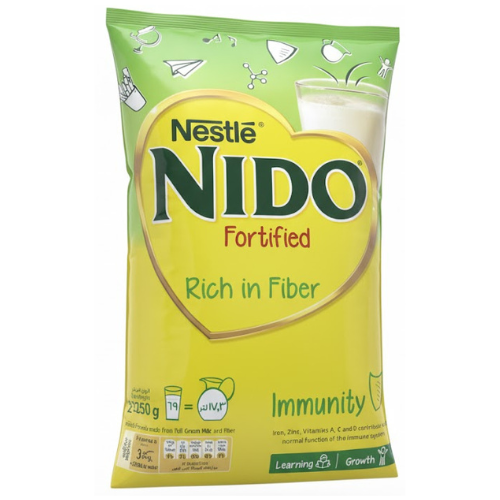 مسحوق حليب نيدو مدعم غني بالألياف، 2.250 جم