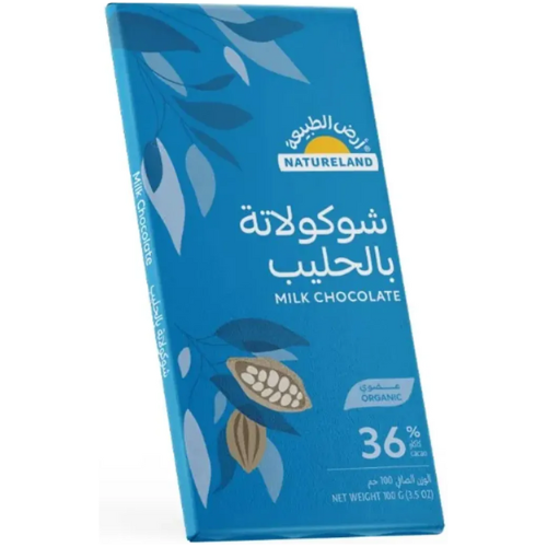 شوكولاتة بالحليب 100غ ارض الطبيعه