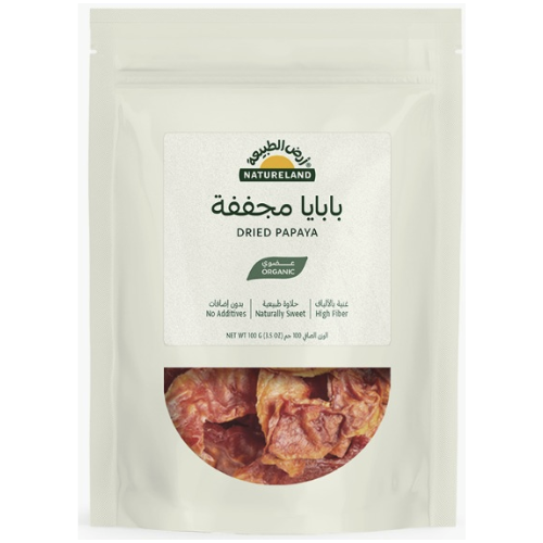 أرض الطبيعة بابايا مجففة عضوية 100 جرام