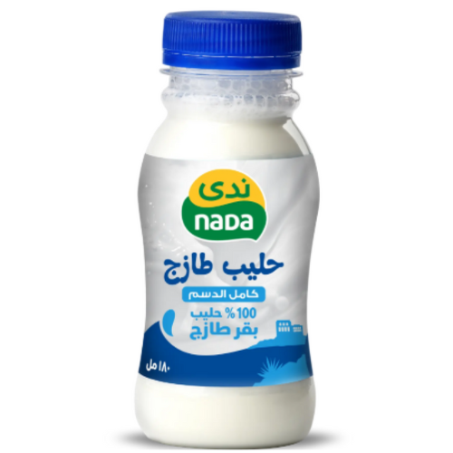 حليب طازج كامل الدسم 180م ندي