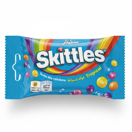 حلوى سكتلز فاكهة إستوائية 38 جم