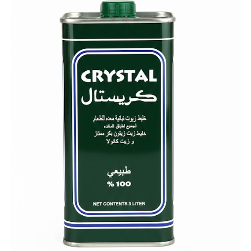 خليط زيت زيتون بكر وزيت كانولا 3 لتر كريستال