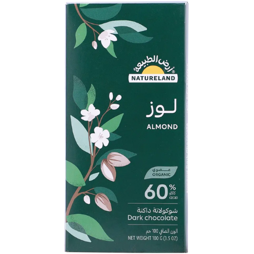أرض الطبيعة شوكولاتة داكنة باللوز 100 جرام
