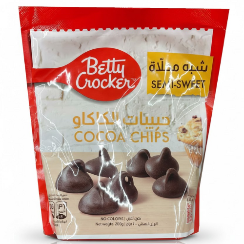 بيتي كروكر رقائق الشوكولاتة نصف حلوة 200 جم