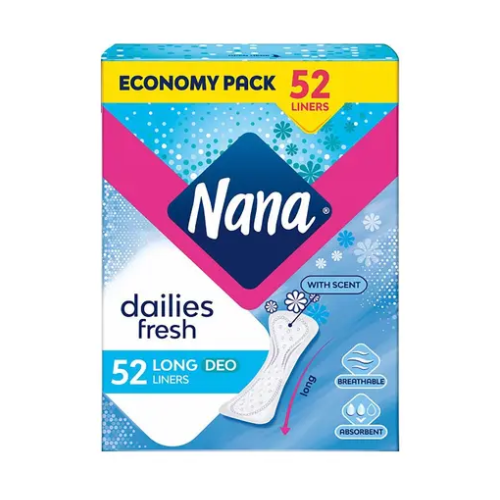 حفاظات نسائية نانا طويلة يومية معطرة 52 حبة