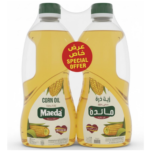 مايدا زيت ذرة نقي 100 ٪، 2 حبة × 1.5 لتر