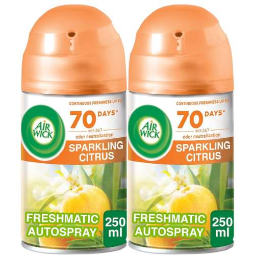 آيرويك عبوة إعادة تعبئة فريشماتيك برائحة الحمضيات المتألقة ٢ × ٢٥٠ مل