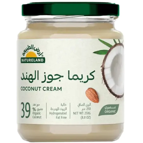 أرض الطبيعة كريمة جوز الهند العضوية 250 جرام
