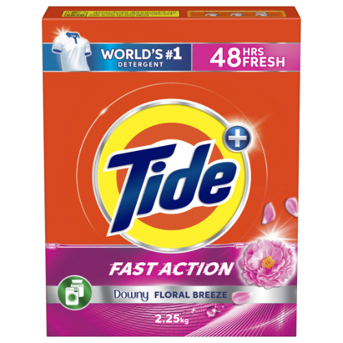 مسحوق غسيل تايد سريع المفعول برائحة داوني نسيم الأزهار، 2.25 كجم