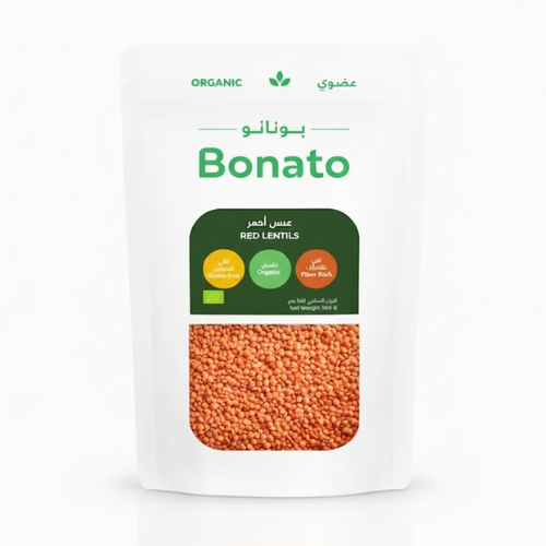 عدس أحمر عضوي بوناتو 340 جم