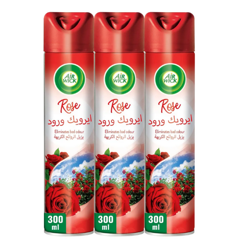 إيرويك بخاخ معطر جو برائحة الورد 3 × 300 مل