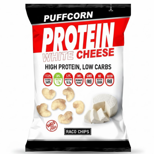 ذرة بالجبنة البيضاء مدعم 13جم بروتين عالي راكو 50جم