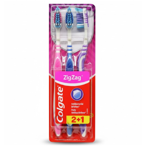فرشاة أسنان كولجيت زيج زاج وسط عرض 2 + 1 مجاناً