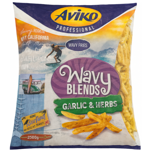 بطاطا مموجة ثوم وأعشاب كيس 2.5 كجم افيكو