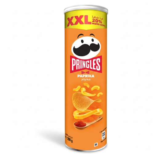 رقائق البطاطس بنكهة البابريكا بكمية اضافية 200 جم برينجلز