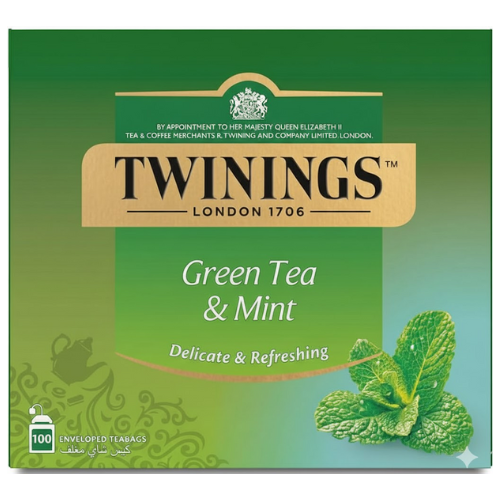 توينينجز شاي أخضر ونعناع 100 كيس