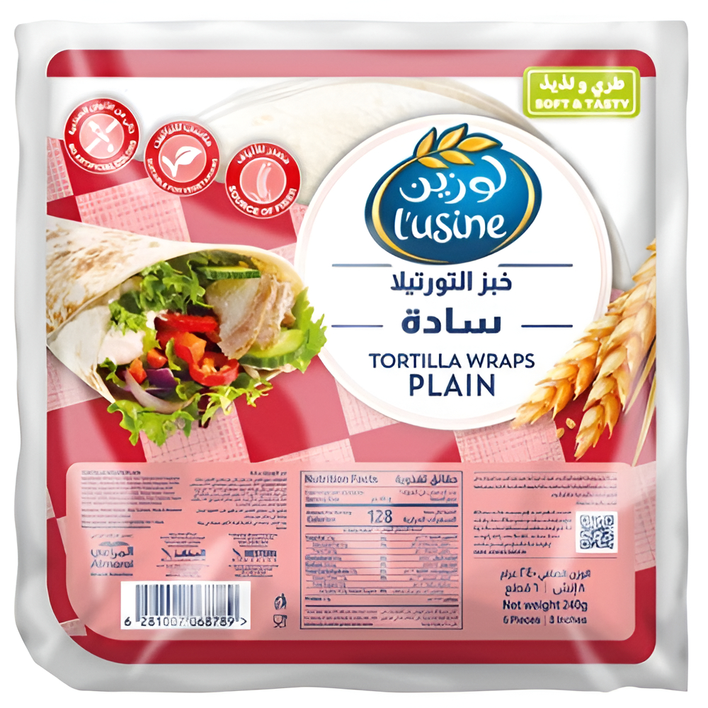 خبز التورتيلا سادة 240جم لوزين