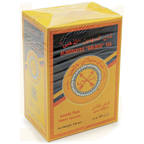 شاي المنيس الذهبي اسود خشن خلطة مميزة 450جم