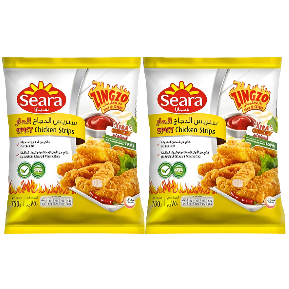 ع/ 2 حبة سيارا ستربس الدجاج الحار 750غ