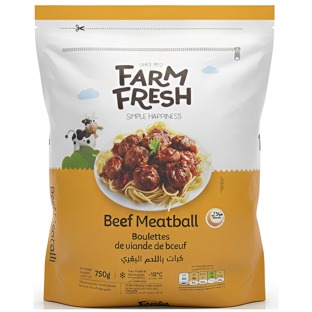 كرات لحم بقري فارم فريش، 750 جم