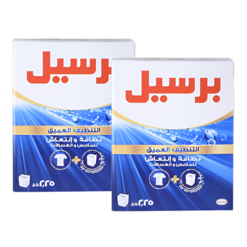 برسيل مسحوق غسيل نصف أوتوماتيكي 2 * 2.250 كجم‎