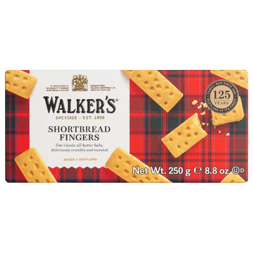 ووكرز بسكويت الزبدة الصافي شورت بريد أصابع 250 جم