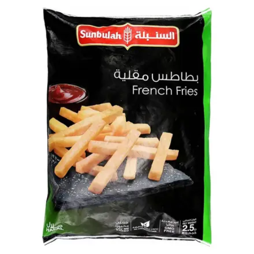 السنبلة بطاطا مجمدة 10 مم 2.5جم