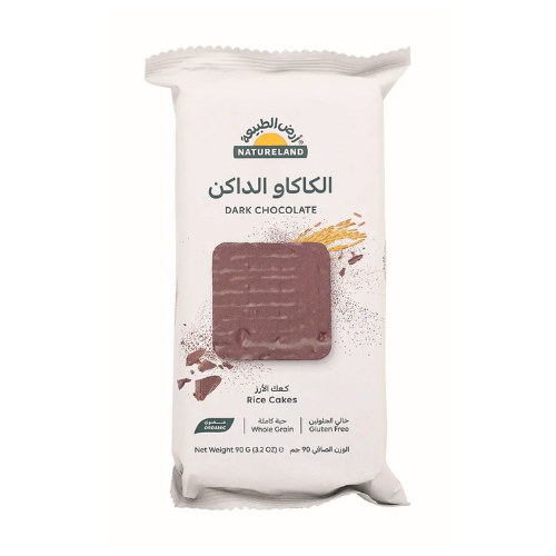 كعك الأرز بالكاكاو الداكن 90 جم أرض الطبيعة