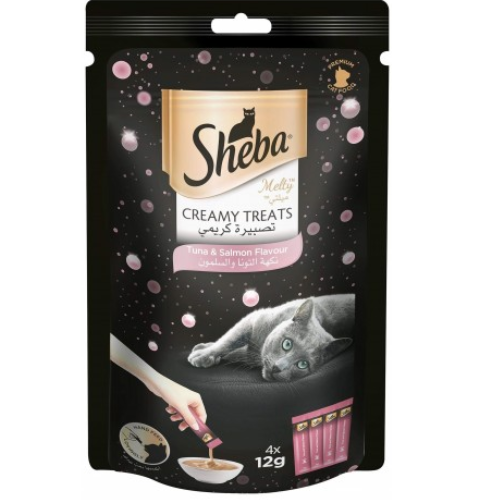 أكل قطط شيبا ملتي تونا وسلمون 48 جم