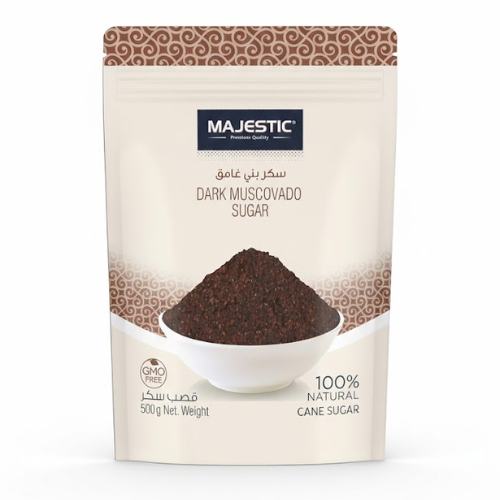 سكر بني غامق قصب سكر ماجستيك 500 جم