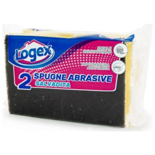 لوجيكس - 2 قطع إسفنج مع سلك كاشط