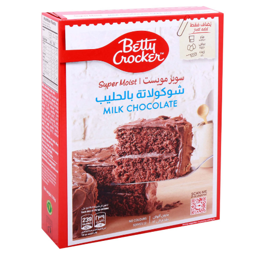 بيتي كروكر خليط كيك سوبر مويست بالشوكولاتة بالحليب 510 جم
