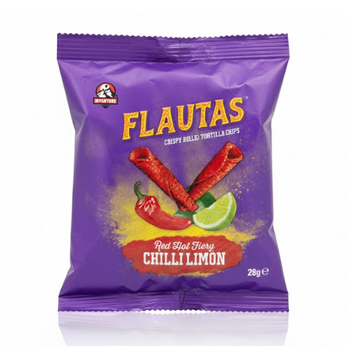 لفائف شيبس الفلفل الاحمر الحار والليمون فلوتس 28جم