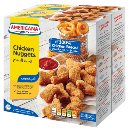 أمريكانا ناجت الدجاج، عبوة التوفير، 2 × 400 جم
