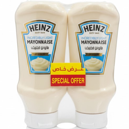 هاينز مايونيز خفيف للغاية عبوة اقتصادية 2 × 600 مل