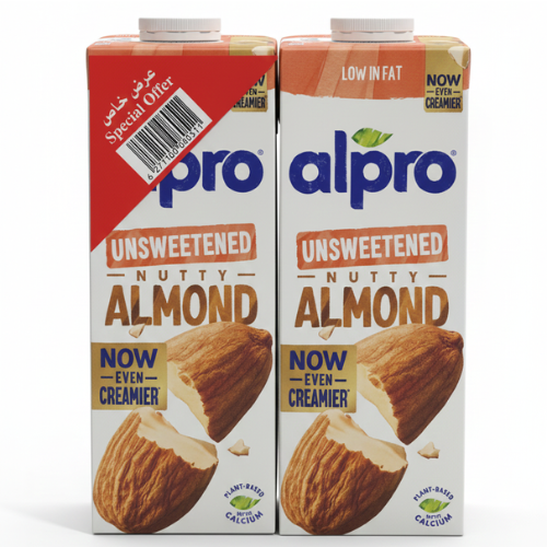 ع/2 البرو حليب صويا اللوز غير محلي 1 لتر