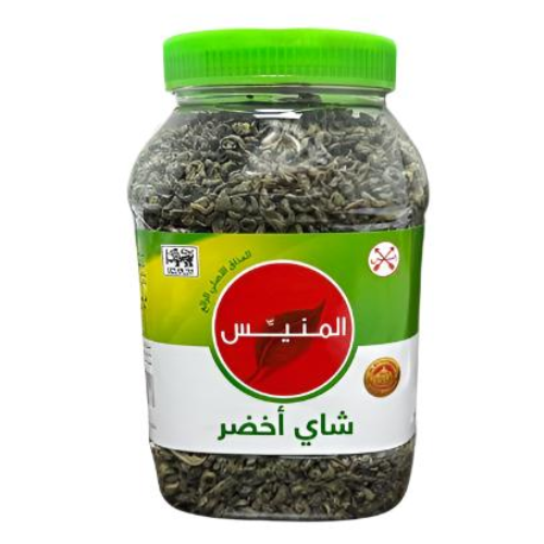 شاي أخضر خشن 400 جم علبة بلاستيك المنيس