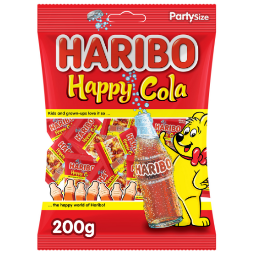 حلوى جيلي مني هابي كولا ماكس مفلفه 200 جرام هاريبو